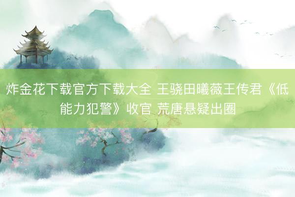 炸金花下载官方下载大全 王骁田曦薇王传君《低能力犯警》收官 荒唐悬疑出圈